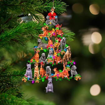 Thai Ridgeback-Christmas Tree Lights-Two Sided Ornament - Thegiftio UK