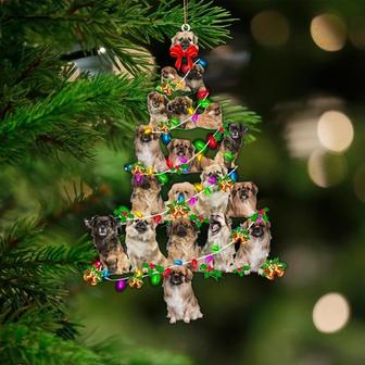 Tibetan Spaniel-Christmas Tree Lights-Two Sided Ornament - Thegiftio UK