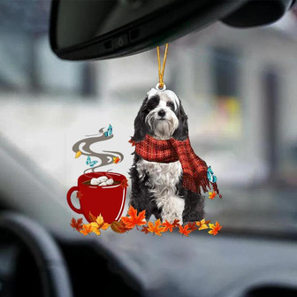 Tibetan Terrier 1-Fall Chocolate-Two Sided Ornament - Thegiftio