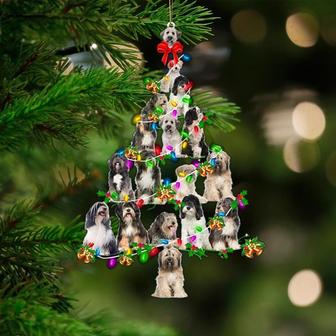 Tibetan Terrier-Christmas Tree Lights-Two Sided Ornament - Thegiftio UK