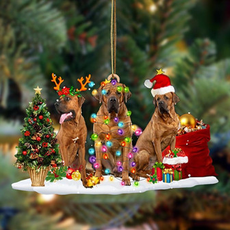 Tosa-Christmas Dog Friends Hanging Ornament - Thegiftio UK