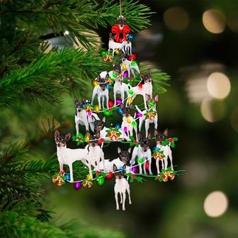 Toy Fox Terrier-Christmas Tree Lights-Two Sided Ornament - Thegiftio UK
