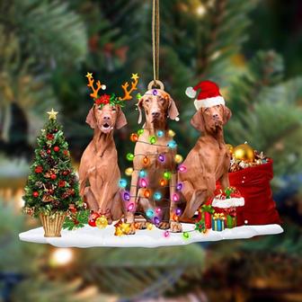 Vizsla-Christmas Dog Friends Hanging Ornament - Thegiftio UK