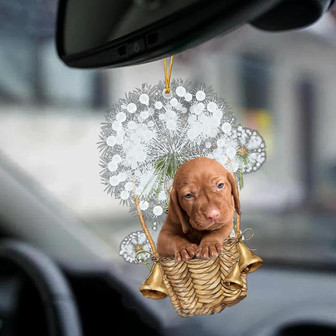 Vizsla-Dandelion-Two Sided Ornament - Thegiftio UK