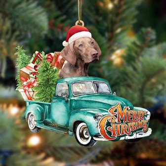 Vizsla-Green Truck Hanging Ornament - Thegiftio UK