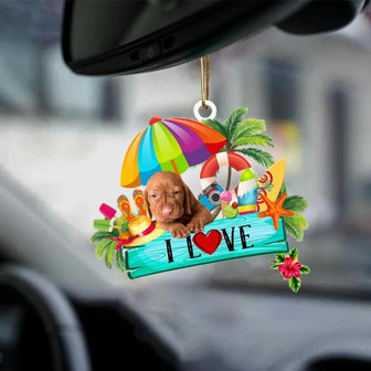 Vizsla-I Love Summer-Two Sided Ornament - Thegiftio UK