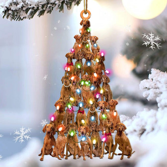 Vizsla lovely tree gift for vizsla lover gift for dog mom ornament - Thegiftio UK