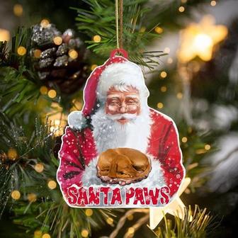 Vizsla-Santa Paws-Two Sided Ornament - Thegiftio UK