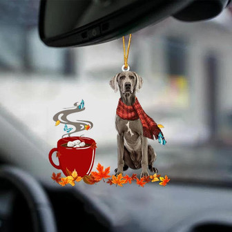 Weimaraner 1-Fall Chocolate-Two Sided Ornament - Thegiftio