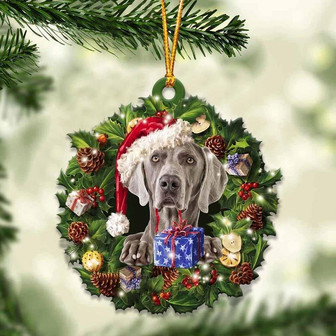 Weimaraner and Christmas gift for her gift for him gift for Weimaraner lover ornament - Thegiftio UK