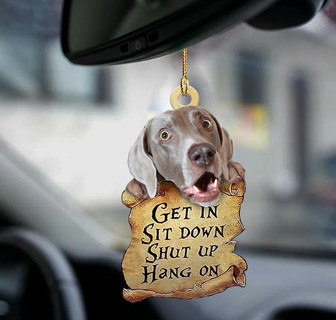 Weimaraner get in two sided ornament - Thegiftio UK