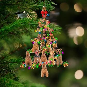 Welsh Terrier-Christmas Tree Lights-Two Sided Ornament - Thegiftio UK