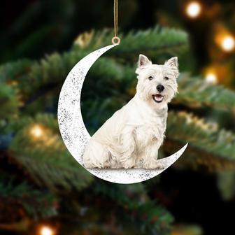 West Highland White Terrier 2-Sit On The Moon-Two Sided Ornament - Thegiftio UK