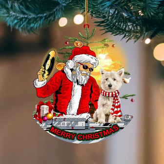 West Highland White Terrier (7)-Christmas Party-Two Sided Ornament - Thegiftio UK