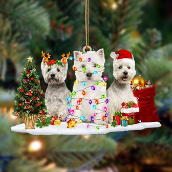 West Highland White Terrier-Christmas Dog Friends Hanging Ornament - Thegiftio UK