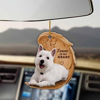 West Highland White Terrier forever in my heart hanging ornament-2D Effect - Thegiftio UK