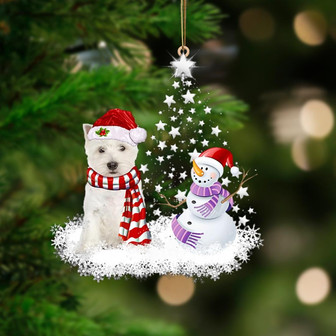 West Highland White Terrier-Star Tree Hanging Ornament - Thegiftio UK