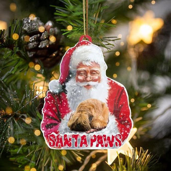 Wheaten Terrier-Santa Paws-Two Sided Ornament - Thegiftio UK