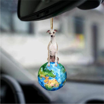 Whippet-Around My Dog-Two Sided Ornament - Thegiftio UK
