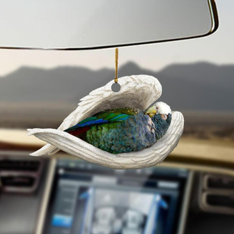White-Capped Pionus sleeping angel bird lover ornament - Thegiftio UK