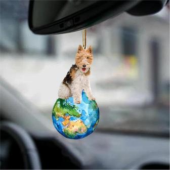 Wire Fox Terrier-Around My Dog-Two Sided Ornament - Thegiftio UK