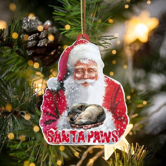 Wolf-Santa Paws-Two Sided Ornament - Thegiftio