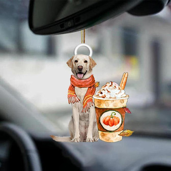 YELLOW Labrador-Pumpkin Spice Kinda-Two Sided Ornament - Thegiftio