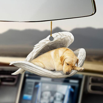 Yellow Labrador sleeping angel for Labrador lover dog mom ornament - Thegiftio