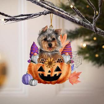 Yorkie-Gnomes Pumpkins Hanging Ornament - Thegiftio UK