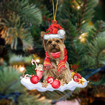 Yorkshire Terrier 2-Better Christmas Hanging Ornament - Thegiftio UK