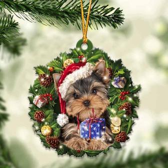 Yorkshire Terrier and Christmas gift for her gift for him gift for Yorkshire Terrier lover ornament - Thegiftio UK