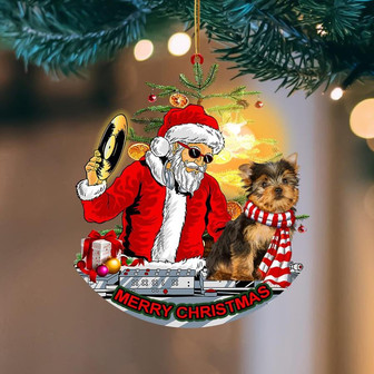 Yorkshire Terrier-Christmas Party-Two Sided Ornament - Thegiftio UK