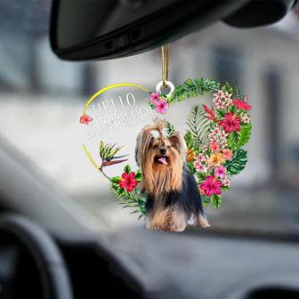 Yorkshire Terrier-Hello Summer-Two Sided Ornament - Thegiftio UK