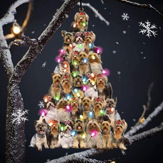 Yorkshire terrier lovely tree gift for yorkie lover gift for yorkshire mom ornament - Thegiftio UK