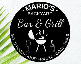 Bar & Grill Sign-Bar Signs-Personalized Bar Sign-Custom Signs-Wedding Gift-Father's Day Sign-Father's Day Gift-Gifts for Men - Thegiftio UK