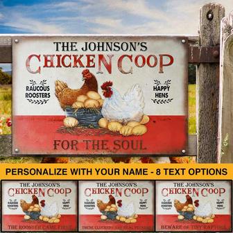 Chicken Coop Personalized Vintage Theme Metal Sign - Thegiftio