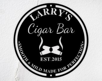 Cigar Bar Sign-Bar Signs, Cigars-Personalized Signs-Custom Bar Signs-Man Cave-Father's Day Gift-Cigar Sign-Cigar Decor-Gifts for Men - Thegiftio UK