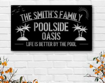 Custom Family name poolside Bar & Grill Sign-Bar Signs-Personalized Bar Sign-Custom Signs-Wedding Gift-Father's Day Sign-Gifts for Men - Thegiftio UK