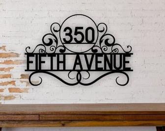 Custom Metal Address Sign-Last Name Letter Address Sign-Metal Address Sign-Outdoor Sign-Address Plaque-Housewarming Gift-Moving Gifts - Thegiftio UK