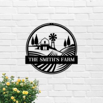 Custom Metal Farm Sign-Metal Farm Sign-Barn Metal Sign-Farmhouse Decor-Family Name Sign-Last Name Sign-Established Year Sign-Farmer - Thegiftio UK