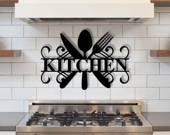 Custom Metal Kitchen Sign-Nana's Kitchen Metal Sign-Personalized Kitchen Signs-Mom's Kitchen-Kitchen Decor-Personalized Sign - Thegiftio UK