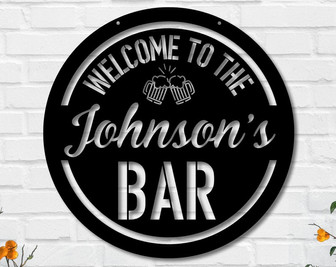 Custom Metal Signs-Monogram Wall Decor-Metal Wall Art-Last Name Sign-Family Name Sign-Personalized Wedding Gift-Custom Metal Art - Thegiftio
