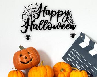 Decorative halloween sign-halloween sign-halloween decor-halloween metal sign-happy halloween sign-halloween decor-family sign - Thegiftio UK