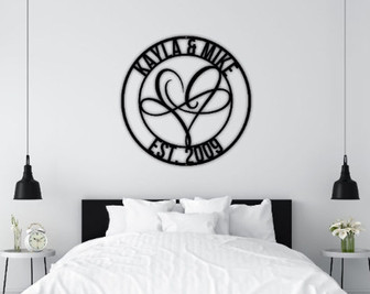 Infinity Sign Containing Names-Personalized Metal Infinity Sign-Infinity Metal Sign-Infinity Sign Name-Infinity Sign Metal-newlywed gift - Thegiftio UK