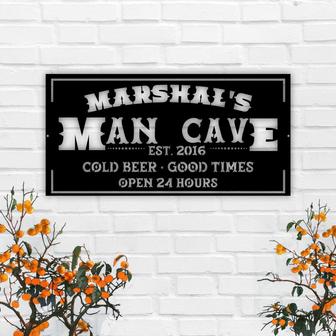 Man Cave Sign-Custom Bar Sign-Personalized Sign-Custom Man Cave Sign-Rustic Man Cave Décor-Fathers Day Gifts-Man Cave-Vintage Home Décor - Thegiftio UK
