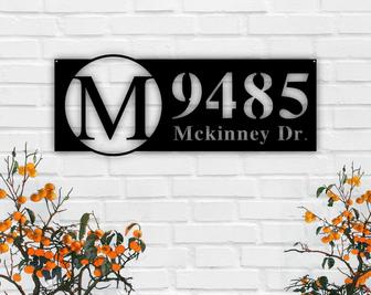 Metal Address Sign for House-Address Plaque-House Number Plaque-Metal Address Numbers-Address Plaque-Front Porch Decor-Metal Signs - Thegiftio UK