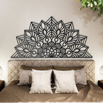 Metal Mandala Metal Sign Mandala Wall Art Metal Lotus Flower Wall Decor Suitable for Home Bedroom Outdoor Indoor decor Housewarming gift - Thegiftio UK