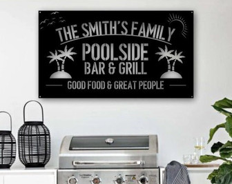 Metal outdoor oasis Sign-Metal Swimming Pool Sign-Metal Backyard Sign-Custom Backyard Sign-Custom Poolside Sign-Sign for Pool Area - Thegiftio UK