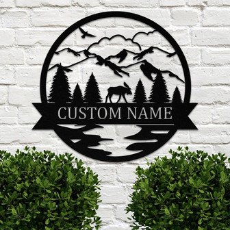Personalized Deer Metal Sign | Nature Wildlife Metal Wall Art | Hunter Cabin Metal Sign | Deer Camp Signs | Animals Metal Sign - Thegiftio