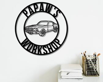 Personalized Fathers Day Sign for Dad-Papas Work Shop Metal Sign-Fathers Day Gift-Gift for Dad-Gift for Grandpa-Gift for Papa-Papaw - Thegiftio UK